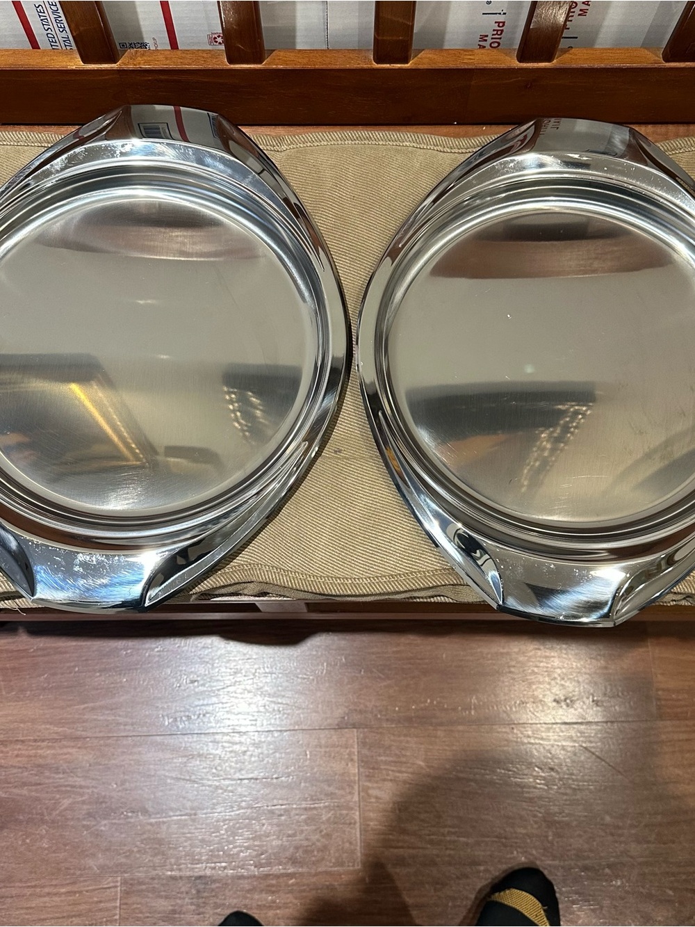 Stainless Steel Serving Trays - Silver - Picture 4 of 10